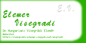 elemer visegradi business card